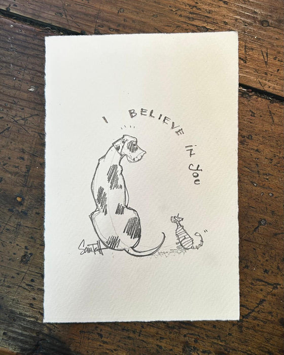 The Uphill Struggle - Elaborate Remarque plus Original Sketch