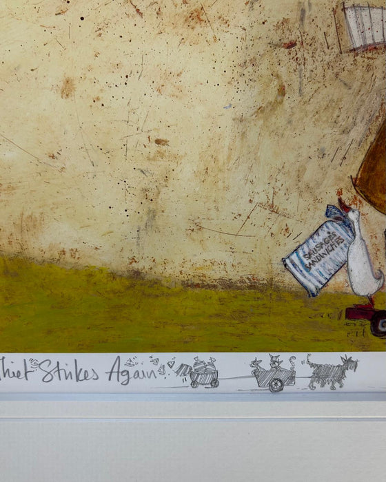 The Sandwich Thief Strikes Again - Elaborate Remarque plus Original Drawing
