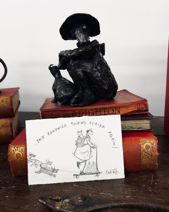 The Sandwich Thief Strikes Again - Elaborate Remarque plus Original Drawing