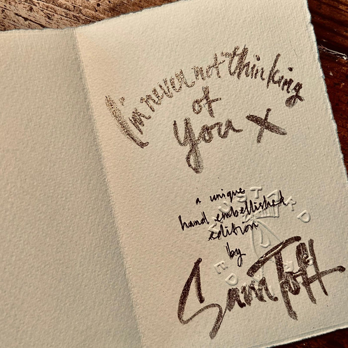 UNIQUE EMBELLISHED PRINT plus original drawing - The one with the flushed face