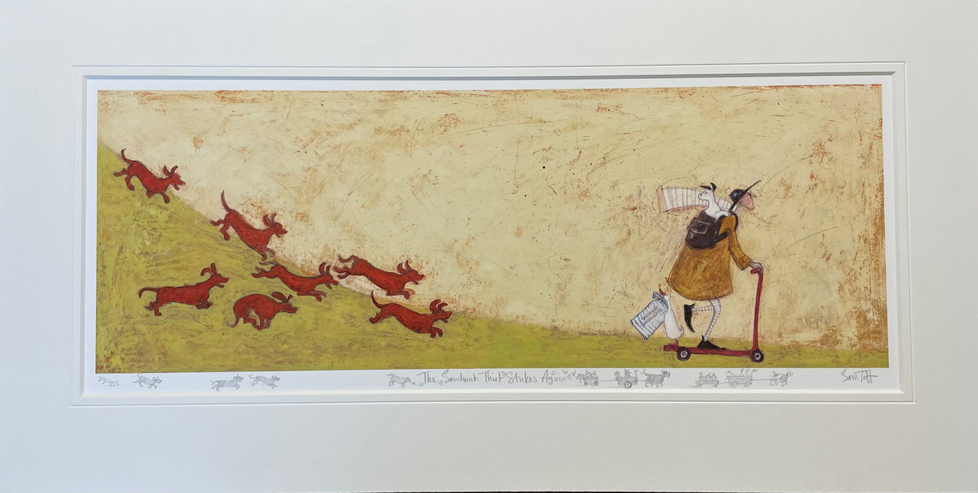 The Sandwich Thief Strikes Again - Elaborate Remarque plus Original Drawing