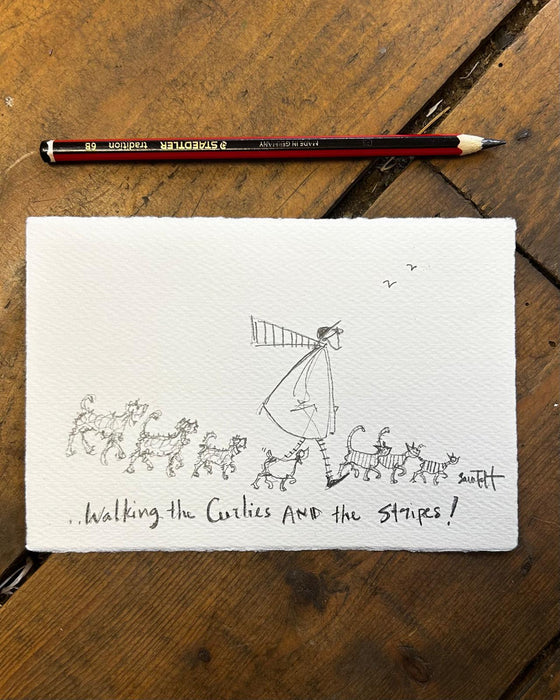 Curly Wurly’s Day Out - Elaborate Remarque & Original Drawing