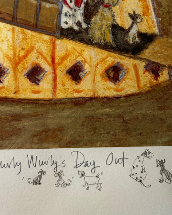 Curly Wurly’s Day Out - Elaborate Remarque & Original Drawing
